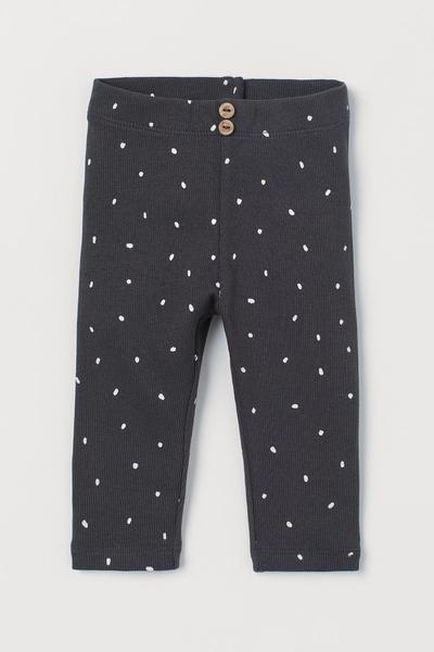 

Леггинсы рельефной вязки H&M 80 (80/47) Темно-серый/Горошек