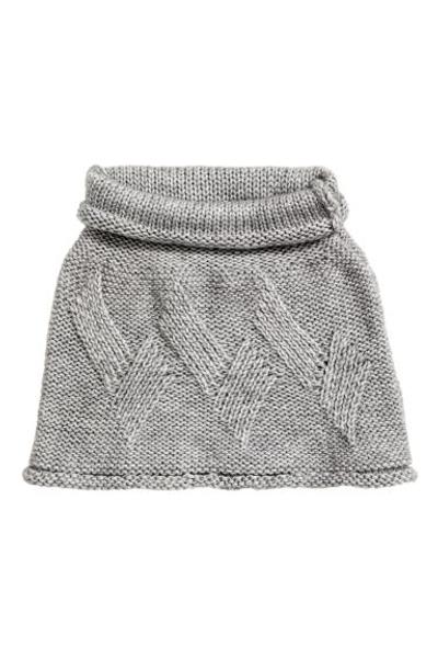 

Ажурный шарф-труба H&M ONESIZE Серый меланж