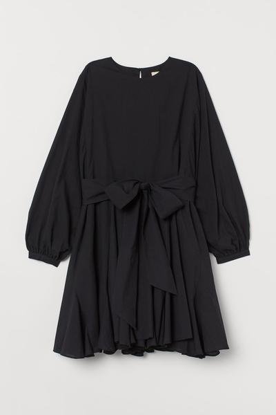 

Пышное платье из хлопка H&M M (170/96А) Черный