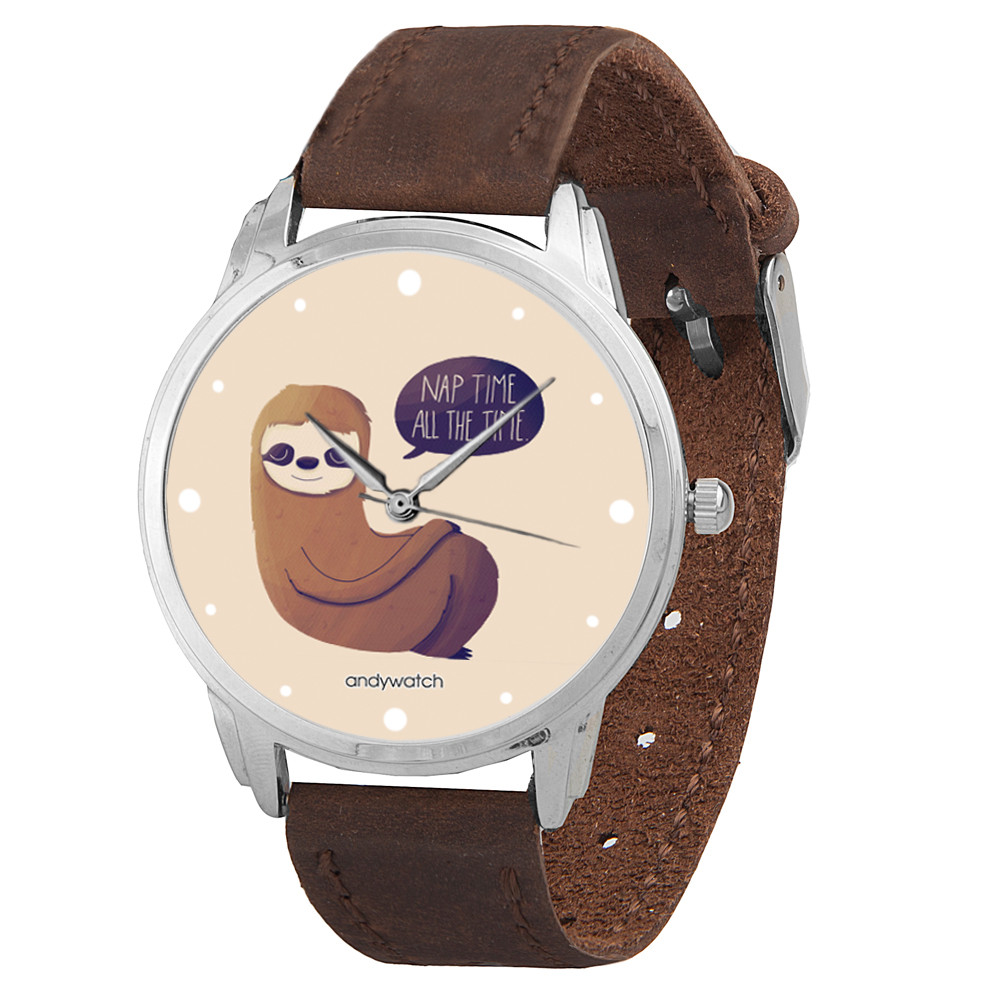 

Дизайнерские Наручные часы AndyWatch Nap time Коричневые