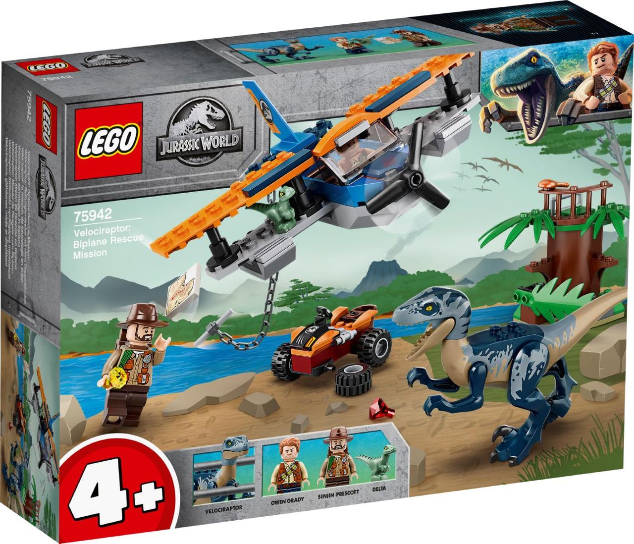 

Lego Jurassic World Велоцираптор: спасение на биплане 75942