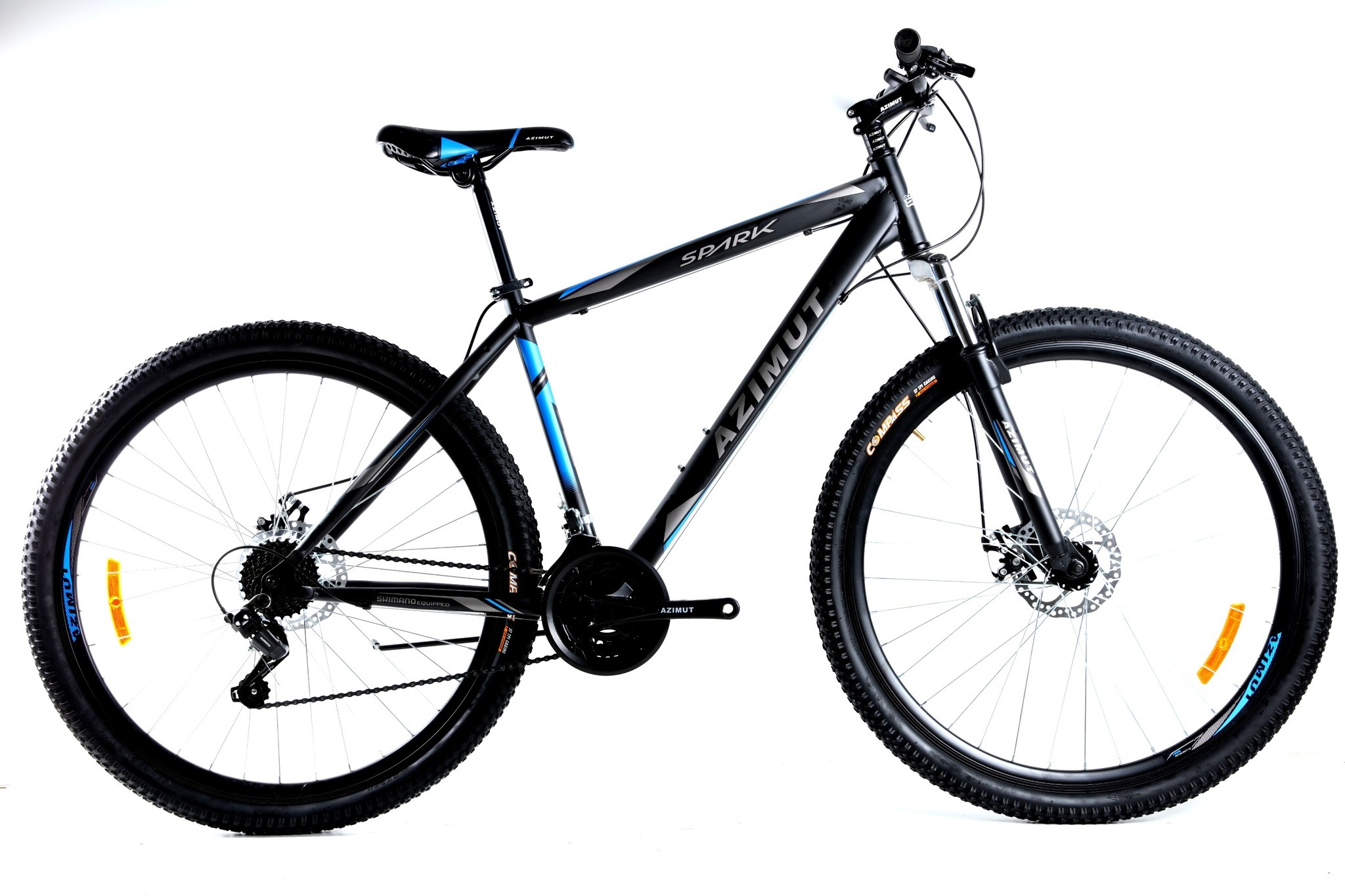 

Велосипед Azimut Spark 2021 Shimano 26" 20" Black / Blue (Spark/GFRD)