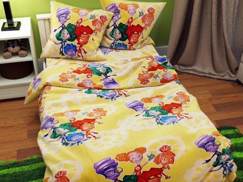 

Постельное белье Vpostelke ранфорс Фиксики 2-Спальный 200х220 см жёлтый