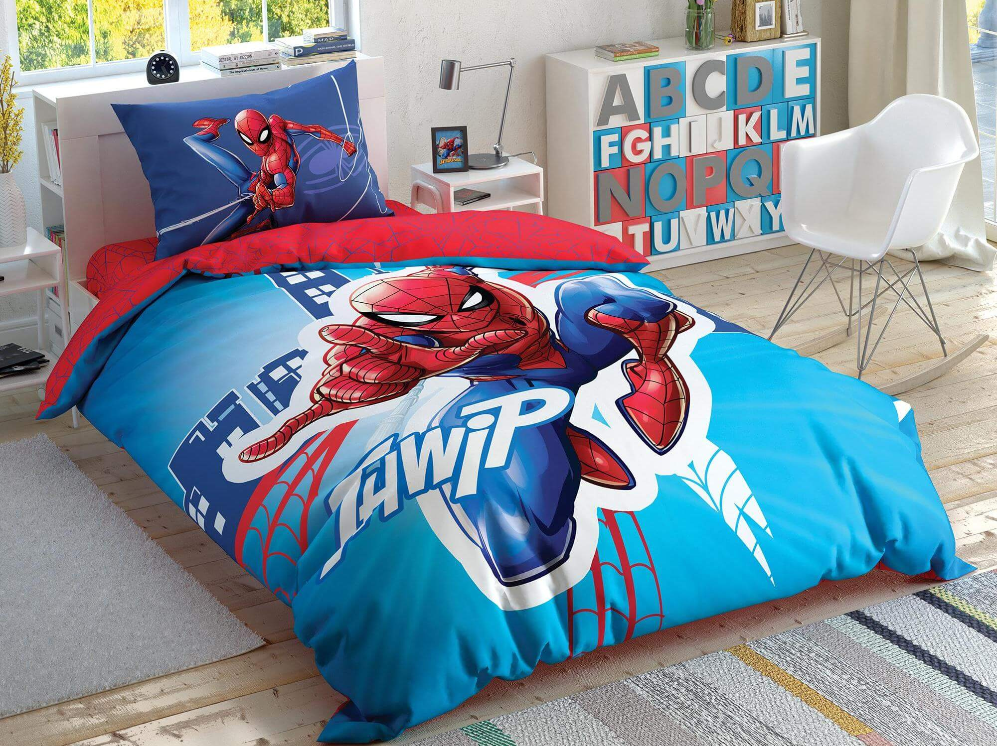 

Комплект постельного белья Tac Disney Spiderman Lignt City Glow подростковое