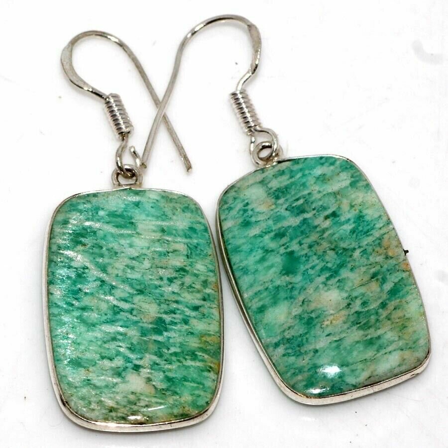 

Серьги с камнем амазонит Н-93818
