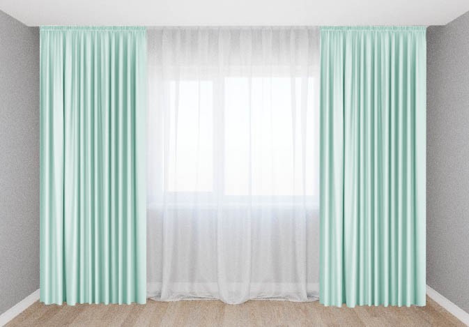 

Шторы Декорин Бархатные 150x270 см 2 шт Мята 76