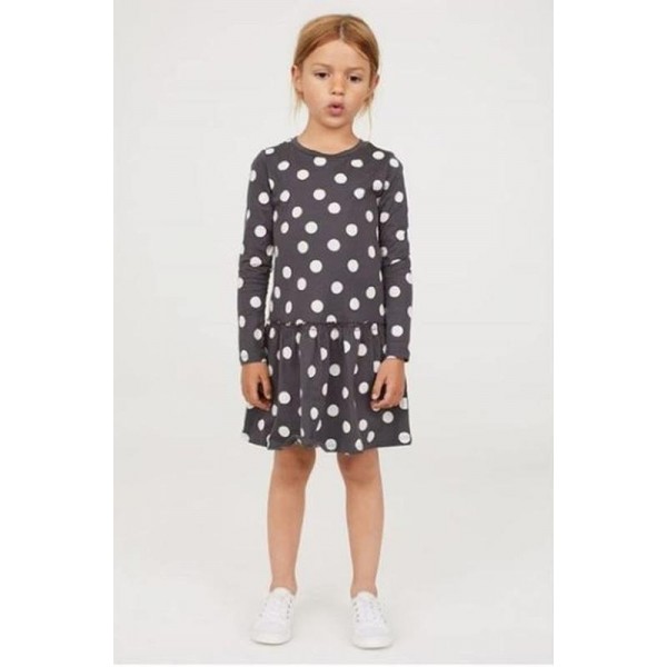 

Платье H&M 92см ( 201882656) Темно-серое в горох