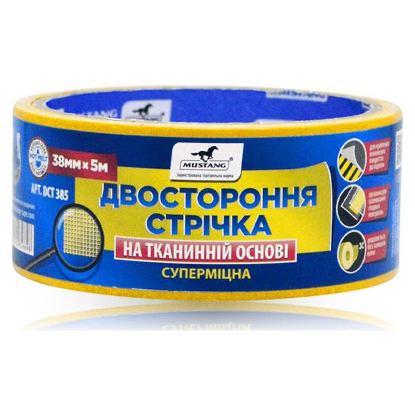 

Скотч двухсторонний Mustang 38 мм x 5 м ткань (DCT385) (4 шт.)