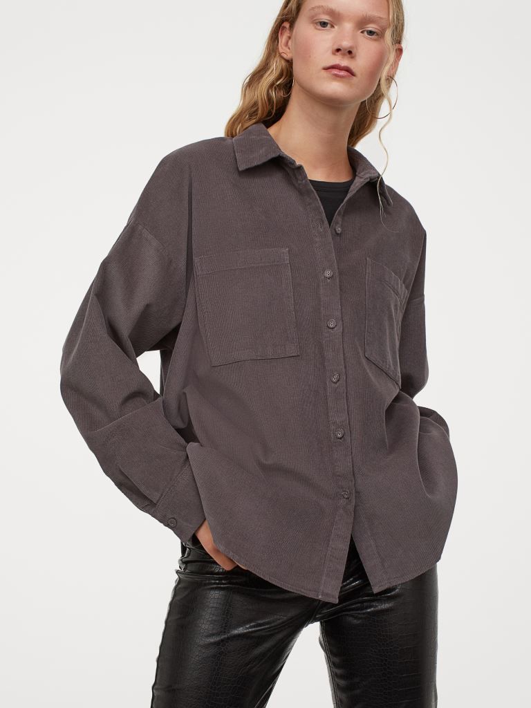 

Рубашка H&M 0871710012 M (170/96А) Темно-серая