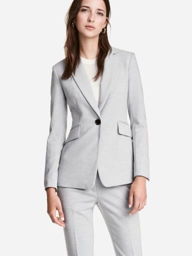 

Жакет H&M 0459206001 44 (175/100А) Светло-серый меланж