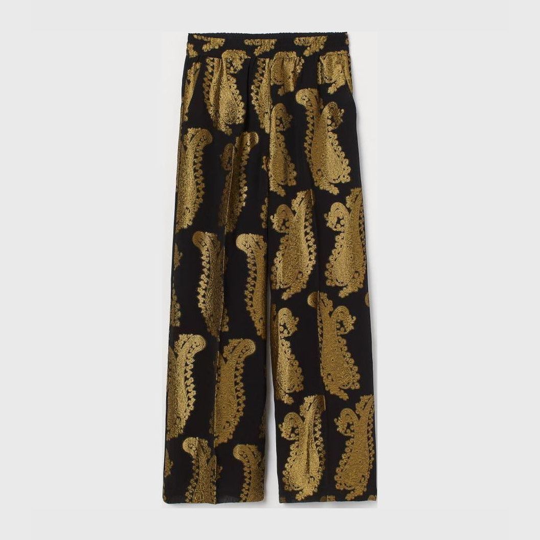 

Брюки H&M 0871897001 XS (160/64А) Черные с золотистым
