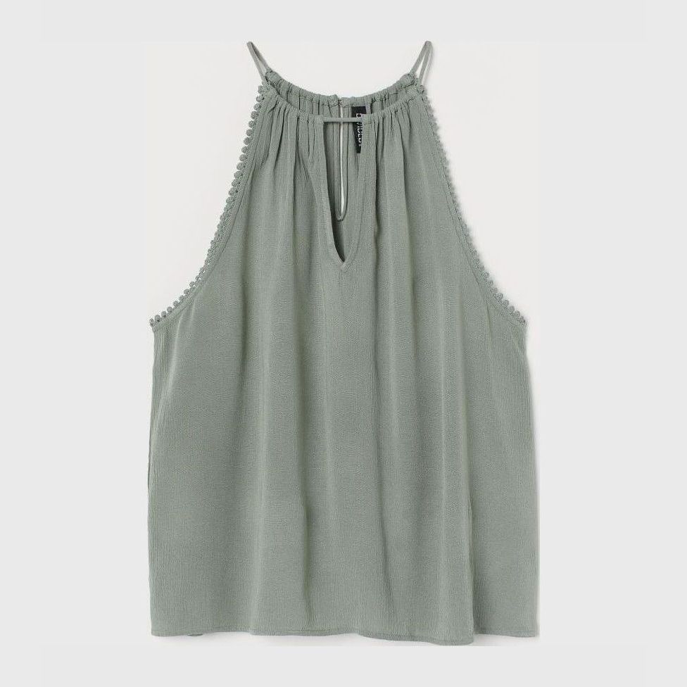 

Топ H&M 0872000002 36 (165/84А) Серый с зеленым