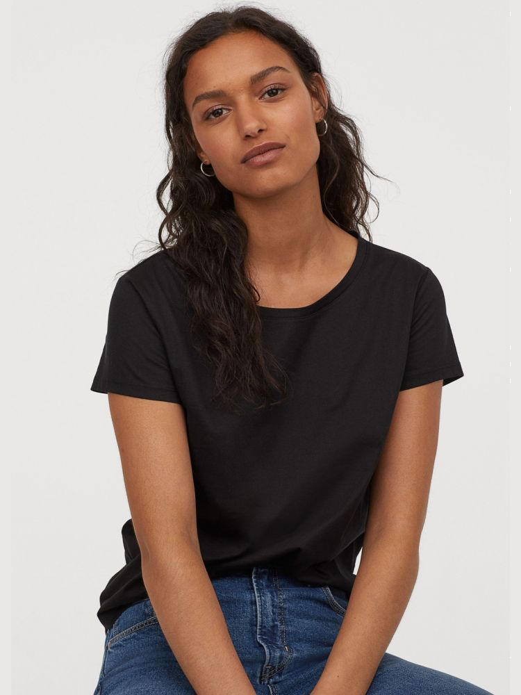 

Футболка H&M 07684621 L (175/104А) Черная (2000000828883_KC100000010196_LD2000001075890)