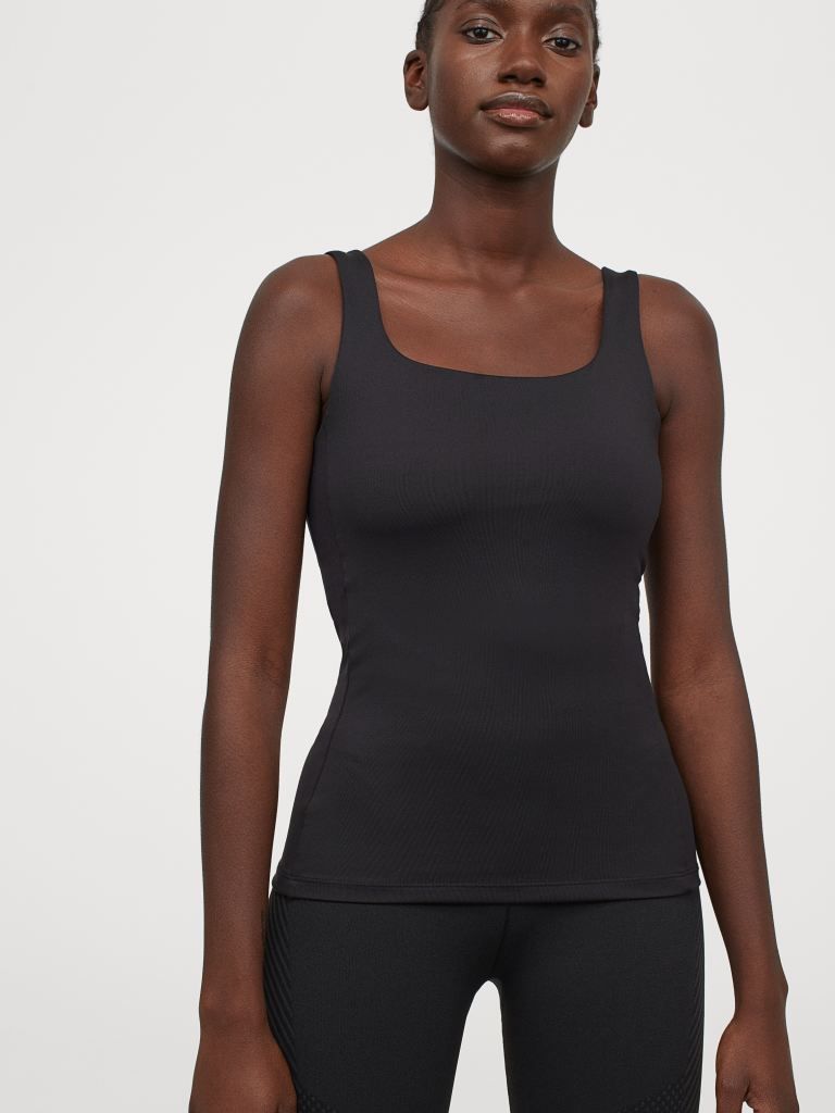

Спортивная майка H&M 0896559001 S (165/88А) Черная