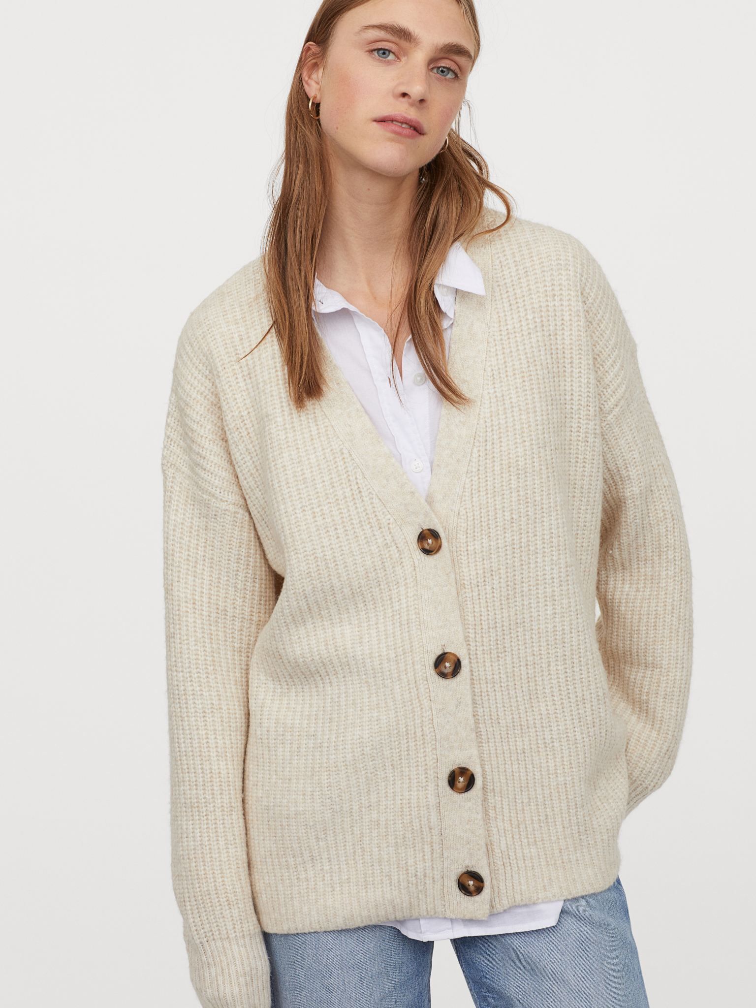 

Кардиган H&M 0920084004 XL Светло-бежевый