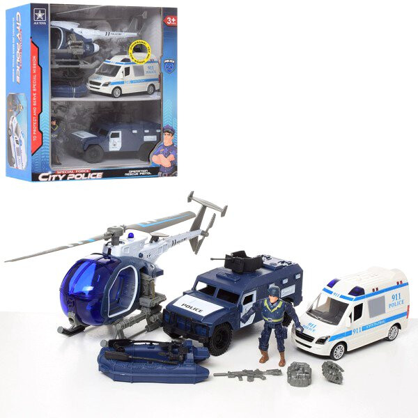 

Набор полицейской техники JLX Toys Police игровой детский Синий (9102861)