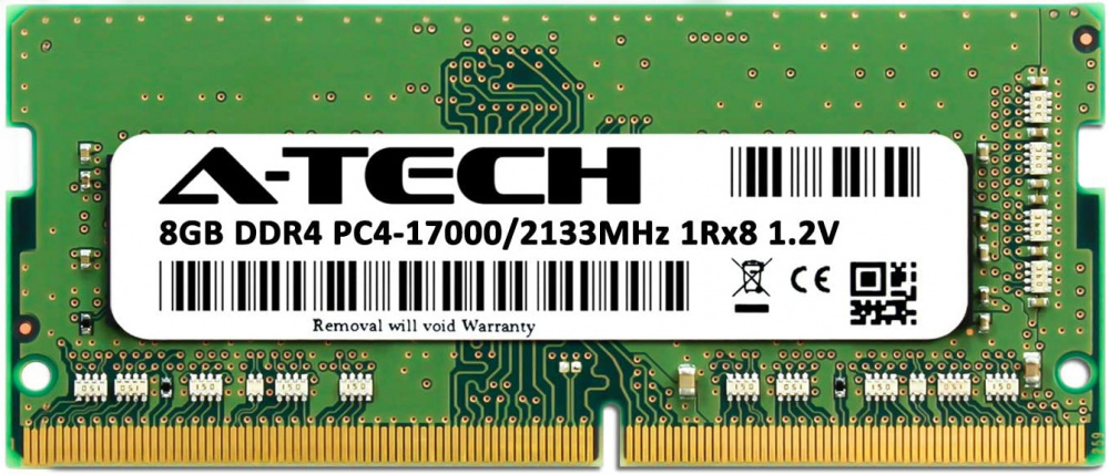 

Оперативная память A-Tech 8GB DDR4-2133 (PC4-17000) SODIMM 1Rx8 (AT8G1D4S2133NS8N12V)