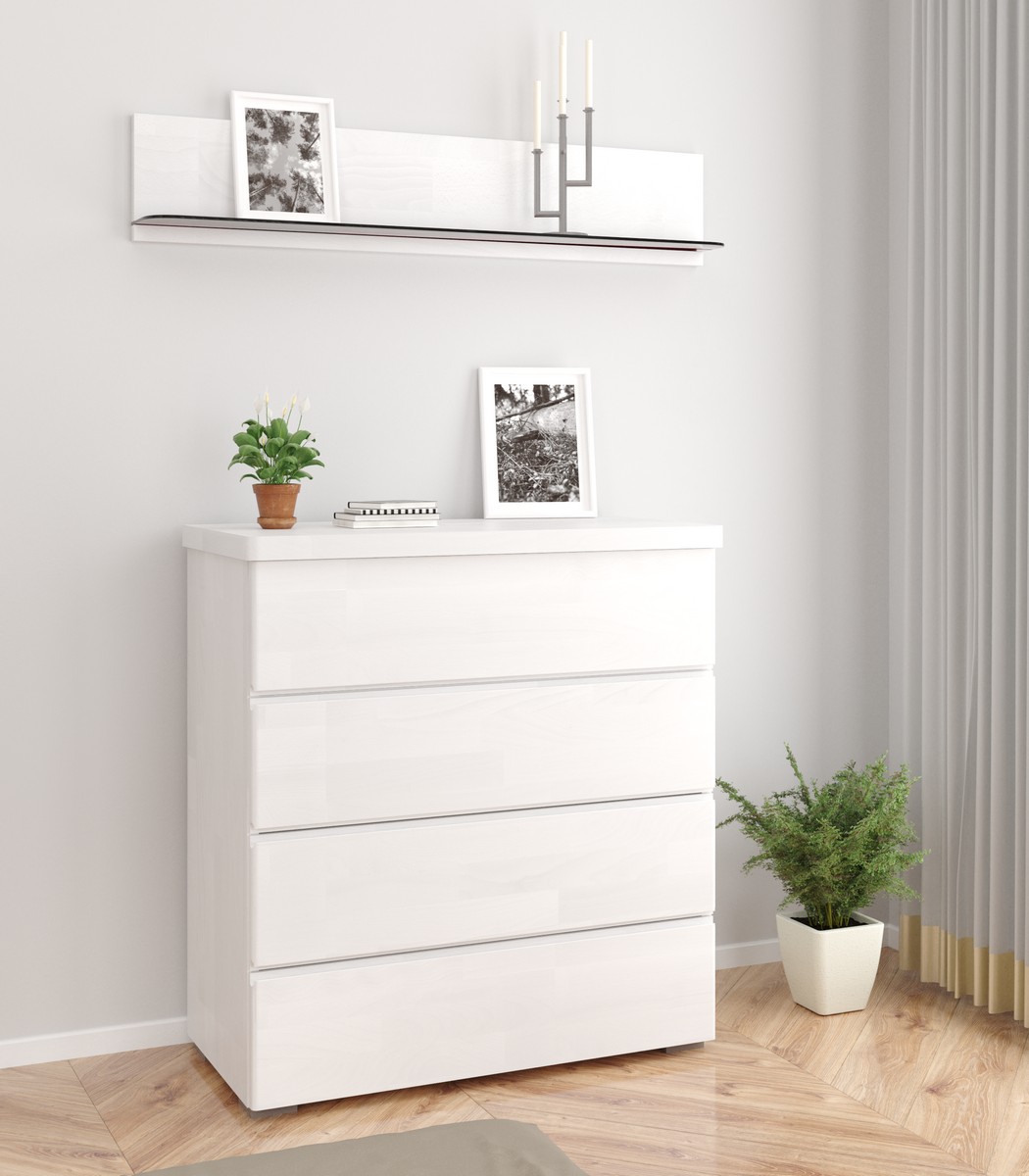 

Комод Arbordrev Регина 4Ш сосна Белый