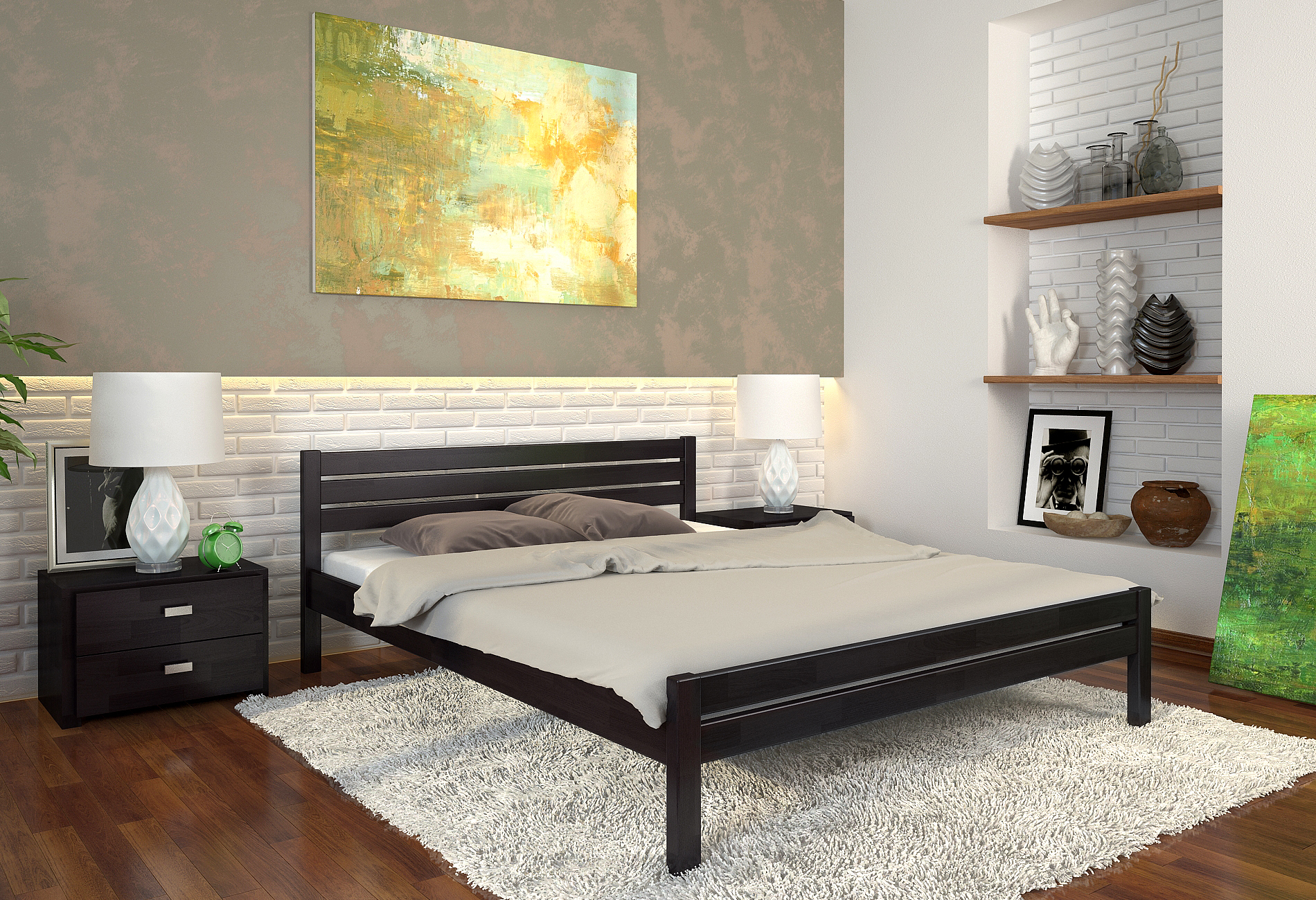 

Кровать Arbordrev Роял (120*200) сосна Венге
