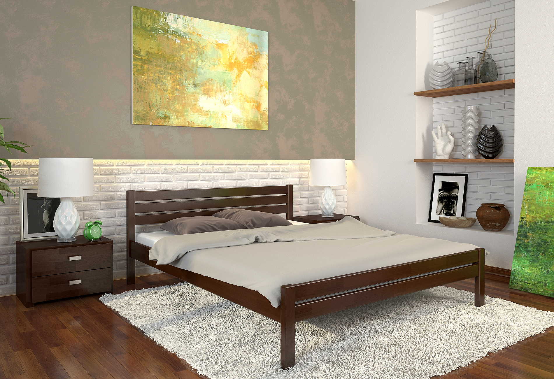 

Кровать Arbordrev Роял (160*200) сосна Темный орех