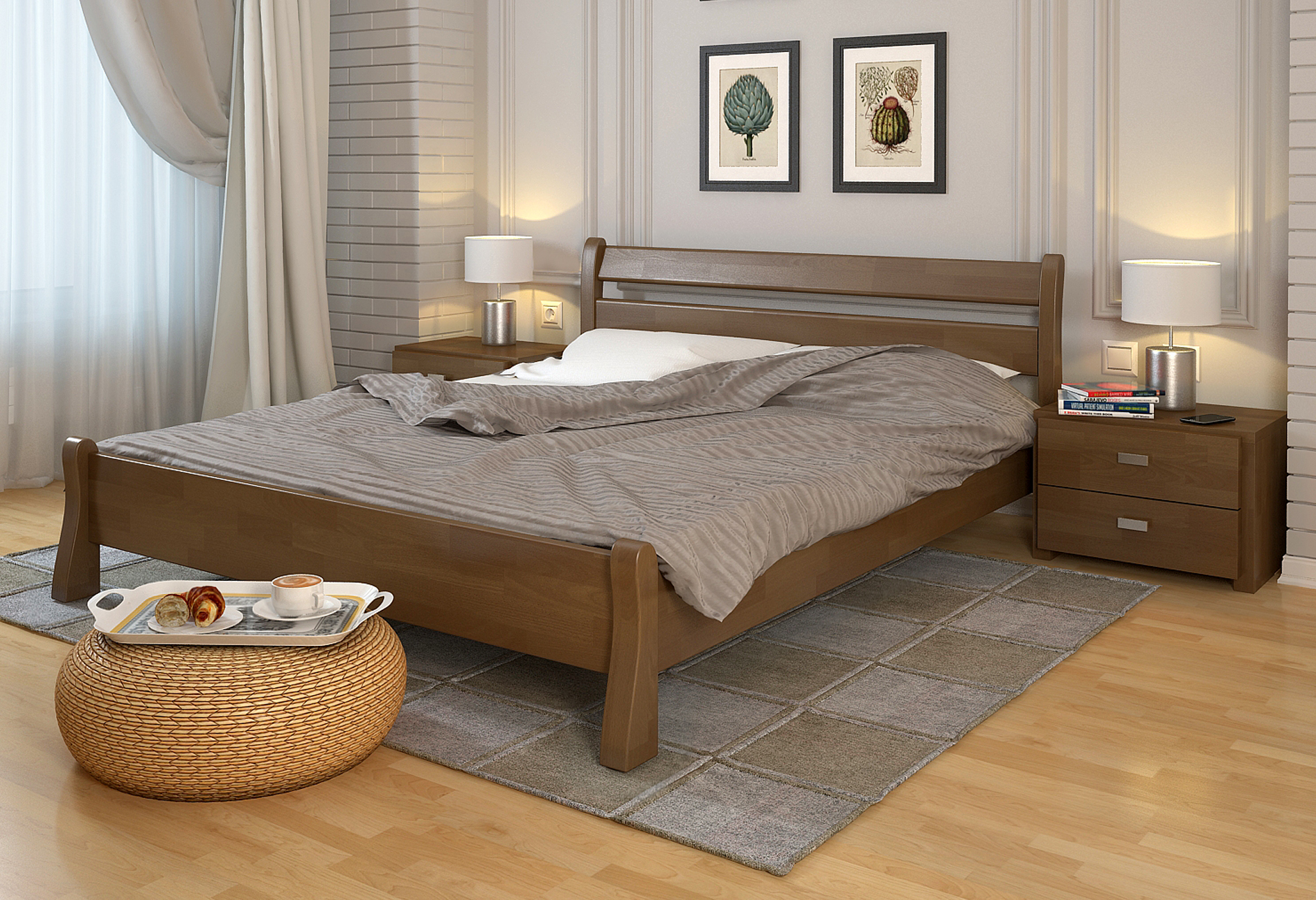 

Кровать Arbordrev Венеция (120*200) сосна Орех