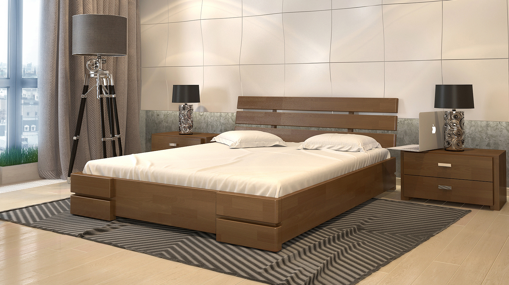 

Кровать Arbordrev Дали Люкс без ПМ (120*200) бук Орех
