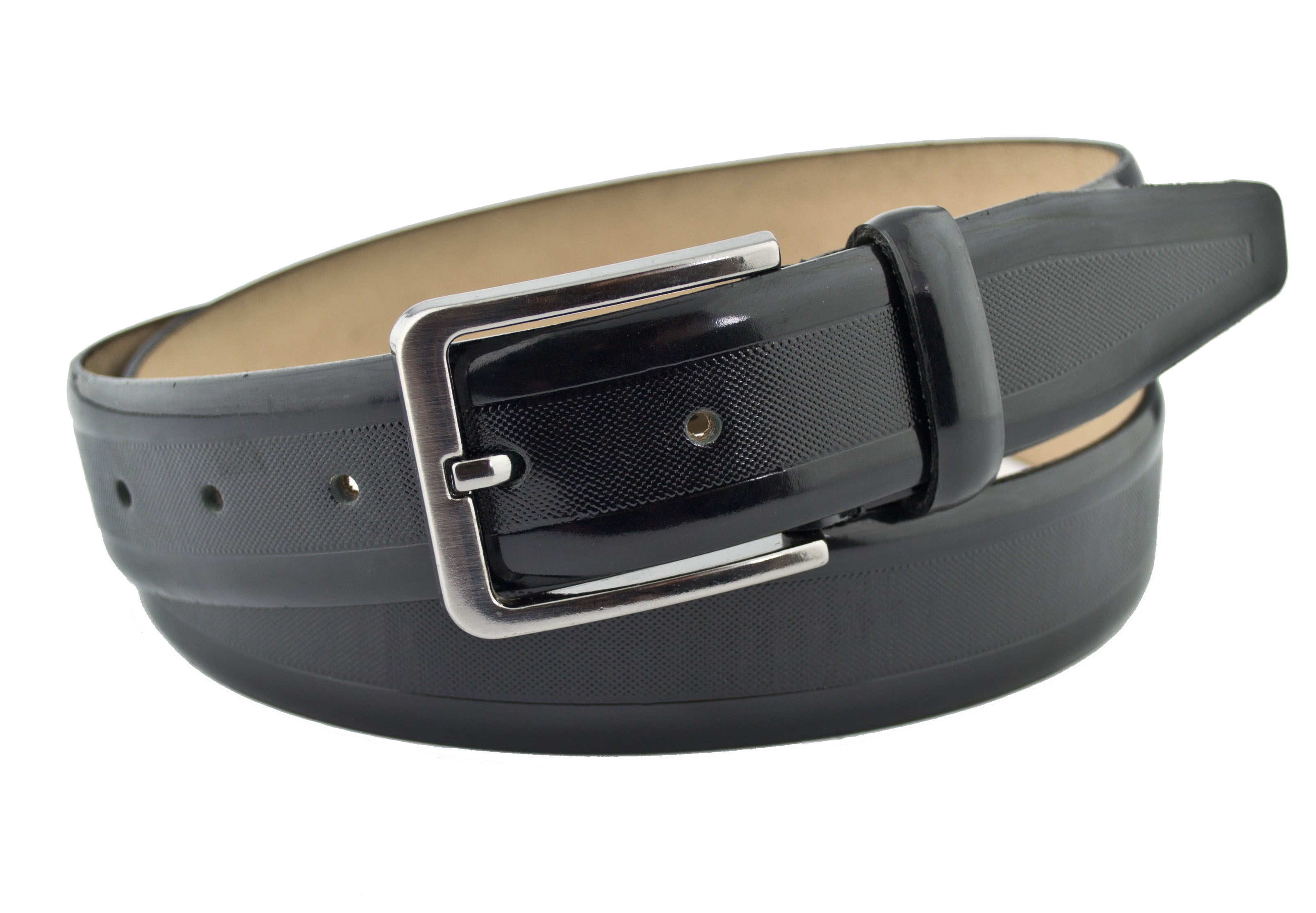 

Мужской кожаный ремень Real Leather 3,5 см для брюк черный 110 см-135 см