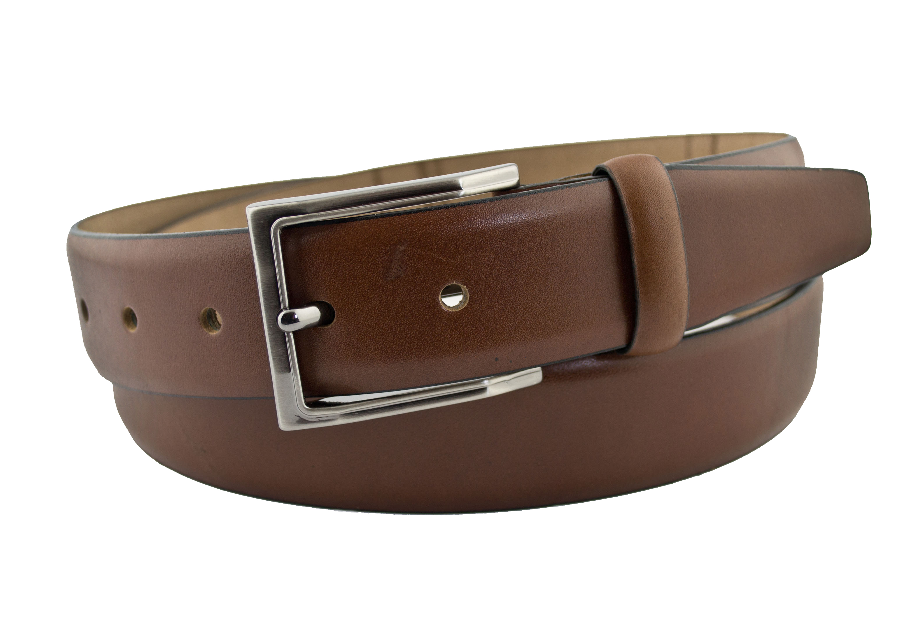 

Мужской кожаный ремень Real Leather 3,5 см для брюк светло коричневый 110 см-135 см