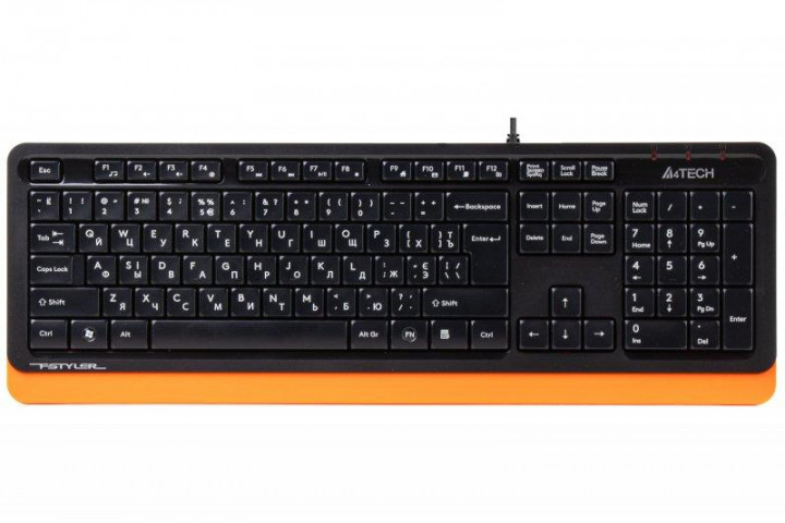 

Провідна клавіатура A4tech FK10 Black/Orange