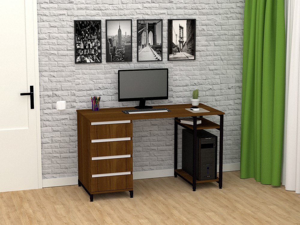 

Стол письменный FlashNika Loft СКЛ-7 150 орех экко