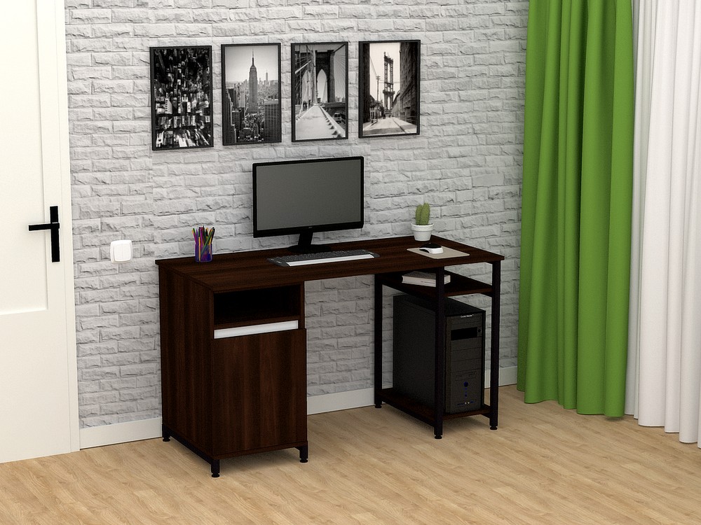 

Стол письменный FlashNika Loft СКЛ-4 140 орех болония