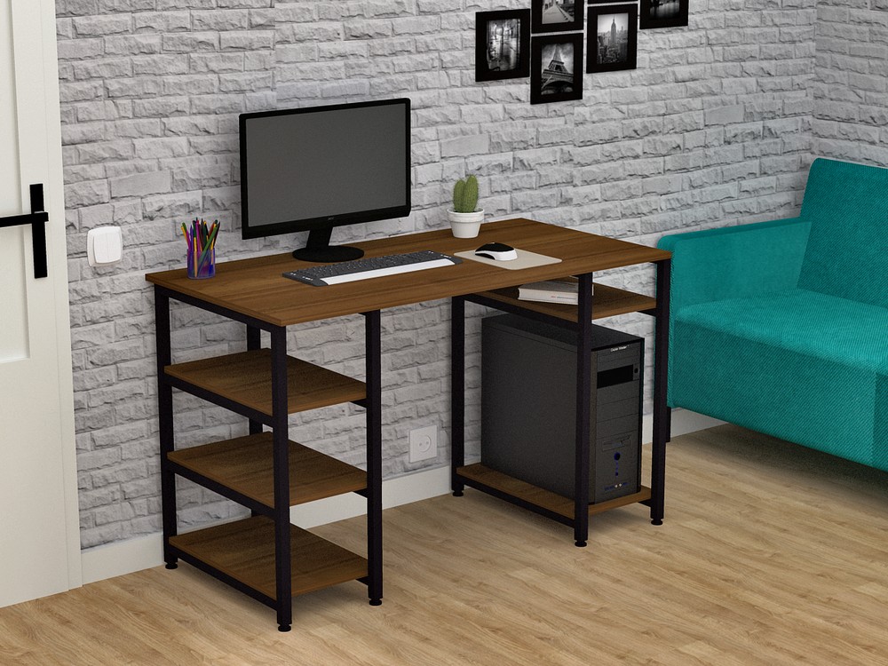 

Стол письменный FlashNika Loft СКЛ-2 140 орех экко