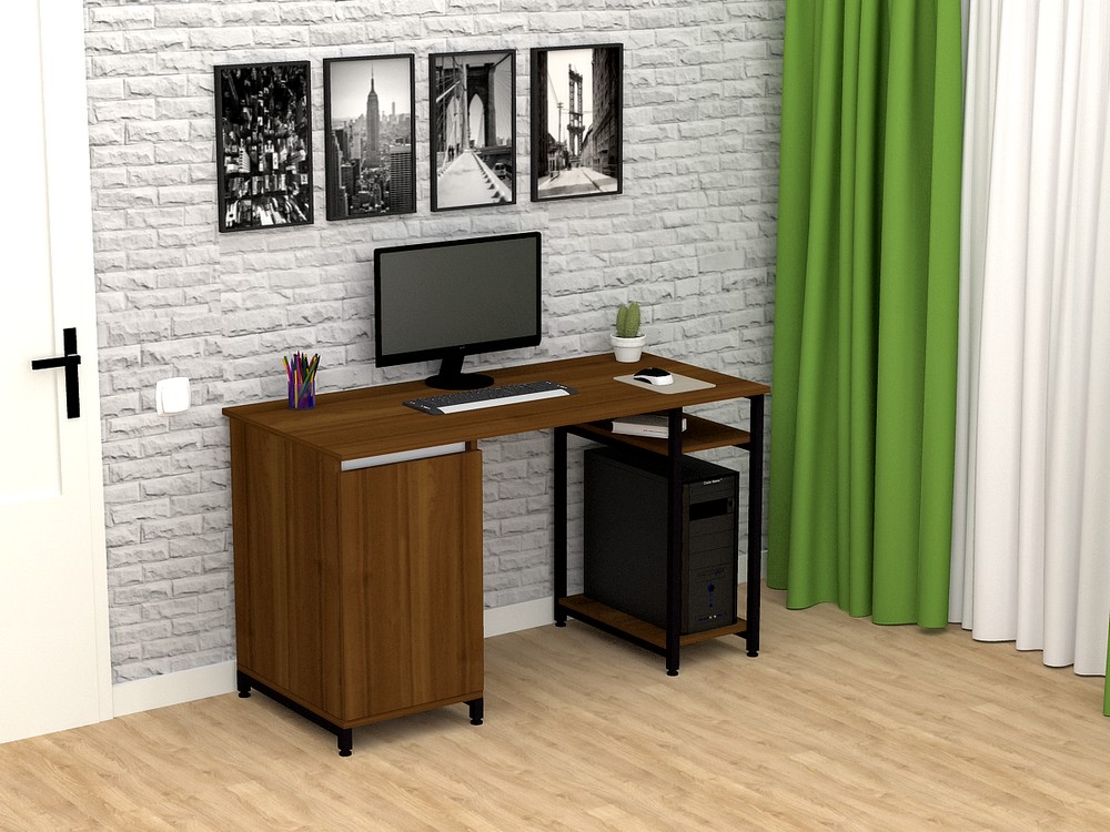 

Стол письменный FlashNika Loft СКЛ-3 150 орех экко