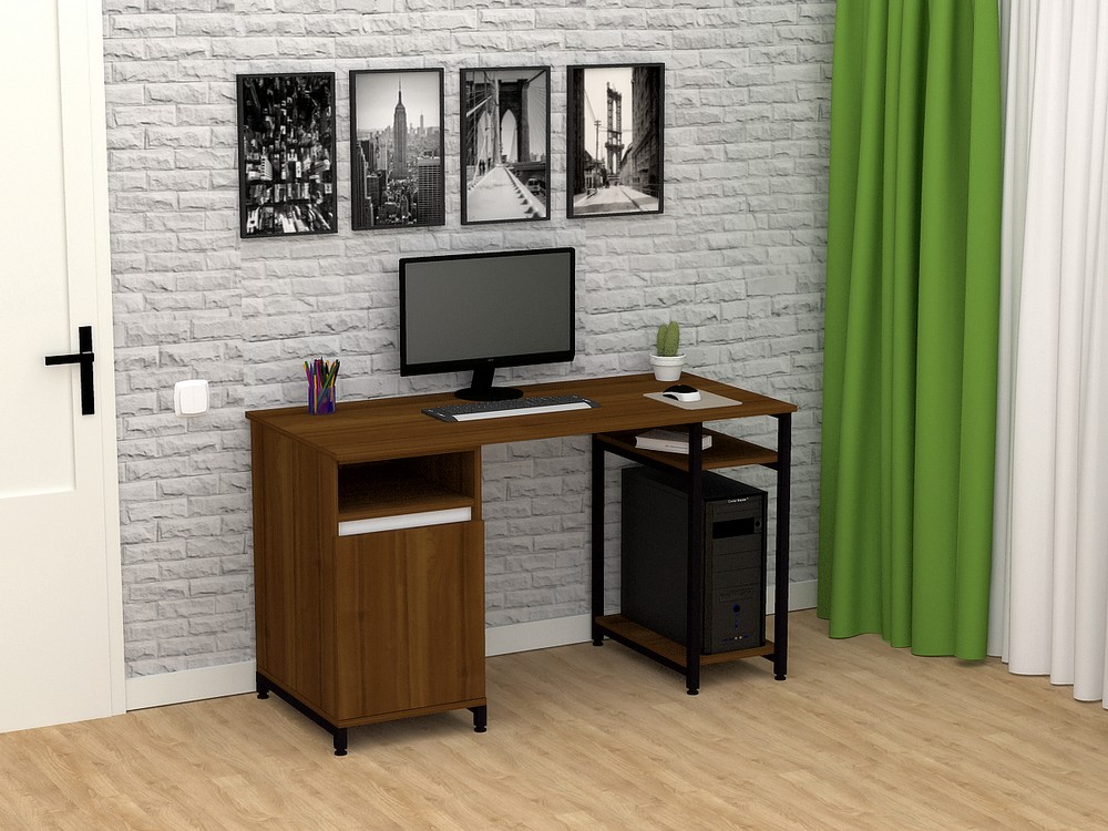 

Стол письменный FlashNika Loft СКЛ-4 130 орех экко