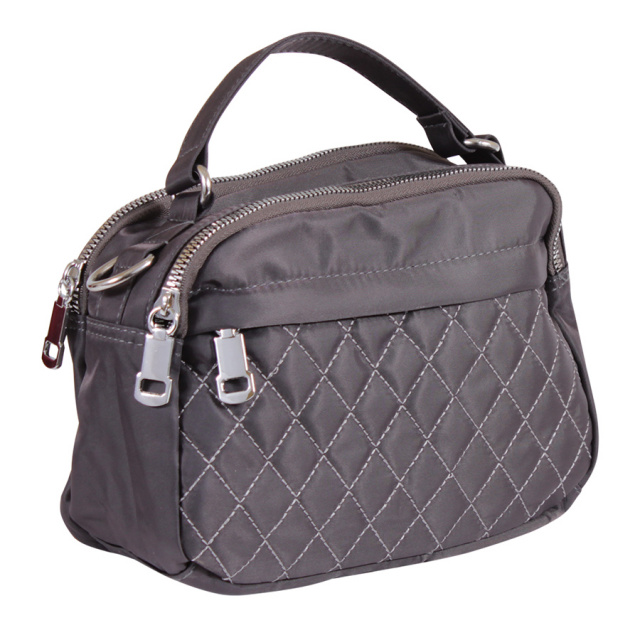 

Сумочка Luxury Leather Accessories из водонепроницаемого текстиля,33319.Серая