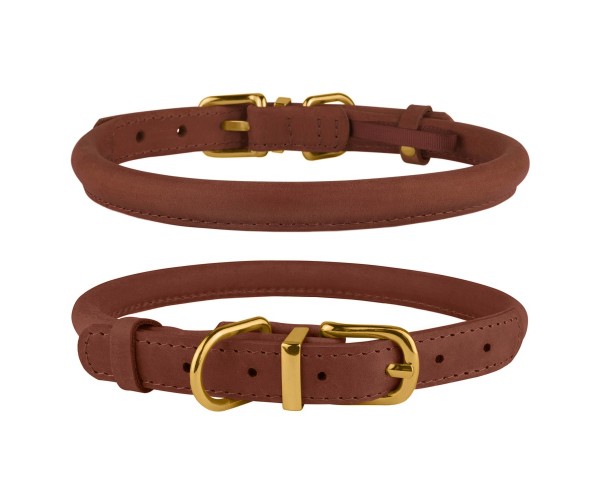 

Ошейник для Собак Круглый Кожаный BronzeDog Premium Crazy Коньячный 11 мм 38-48 см (00254)