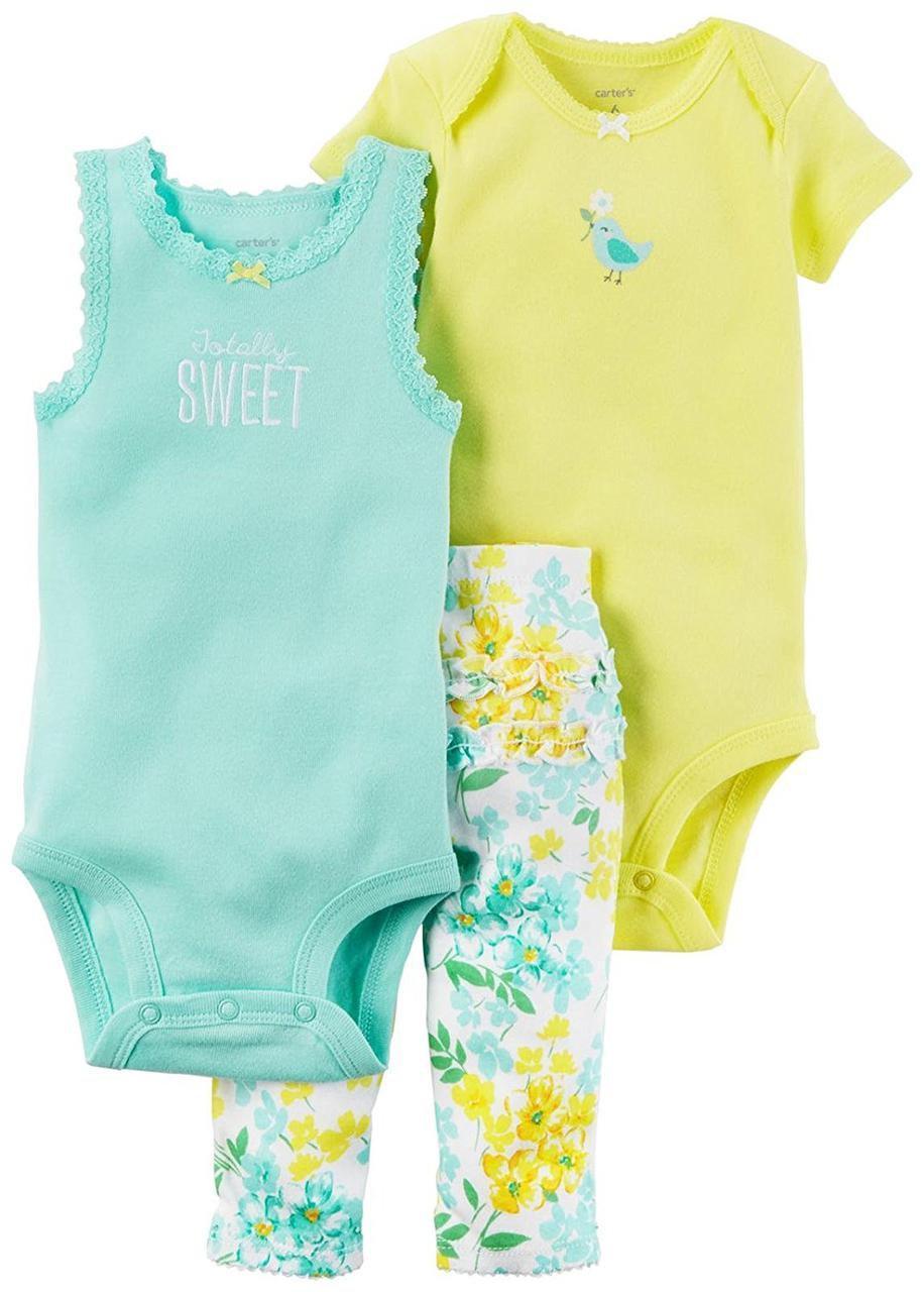 

Комплект 3 в 1 Carters Детский Трикотажный 83-86 см Разные Цвета 126G643