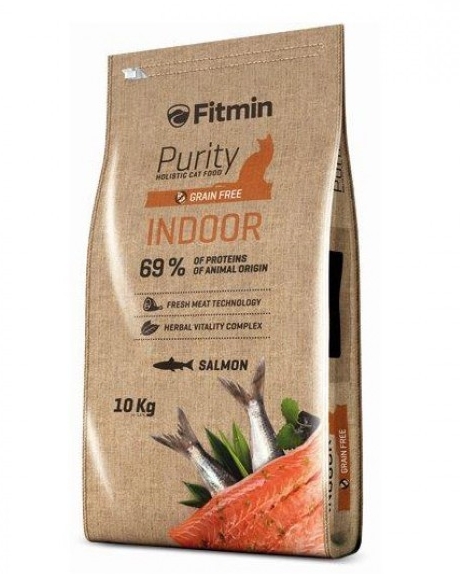 

Сухой корм для кошек живущих в помещениях с лососем Fitmin Purity Indoor 10 кг