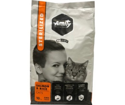 

Сухой корм для стерилизованных котов с лососем AMITY Sterilized Salmon 10 кг