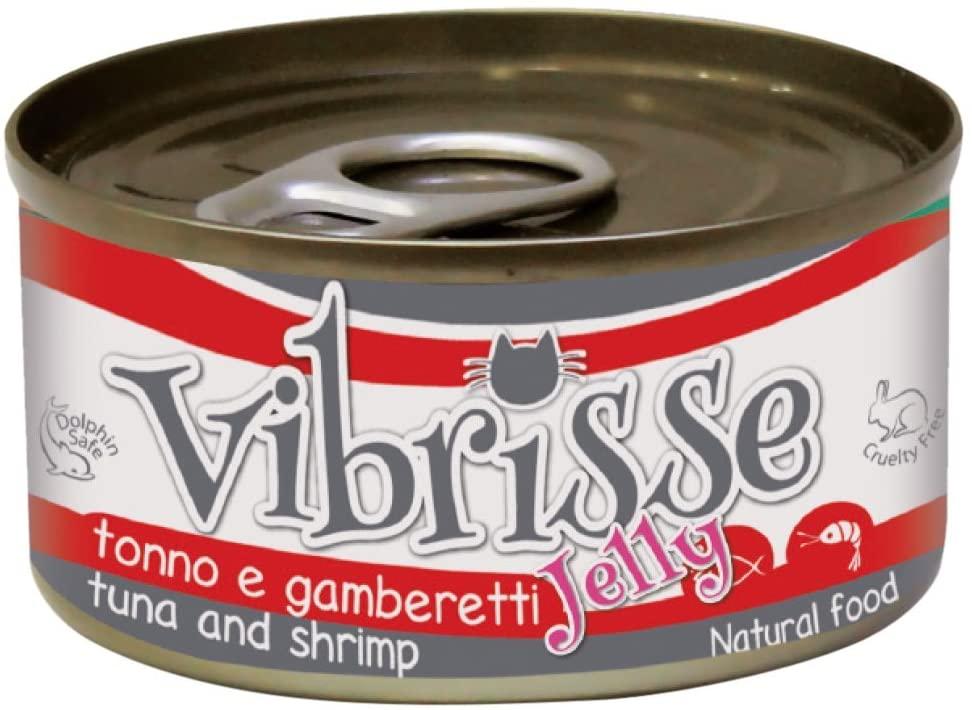 

Блок консервированного корма для котов Croci VIBRISSE JELLY тунец и креветки в желе 24 шт * 70 г
