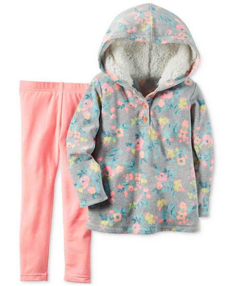 

Комплект 2 в 1 Carters Детский 83-86 см Серый-Розовый 239G296
