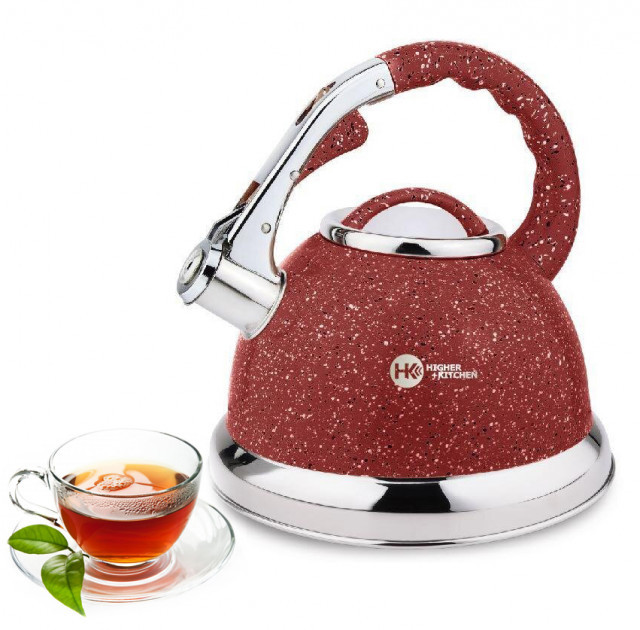 

Чайник со свистком из нержавеющей стали 3.5л HIGHER KITCHEN ZP-021 Красный