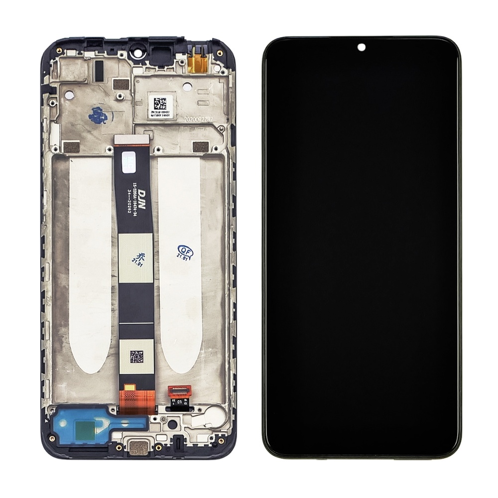 

Дисплей для Xiaomi Redmi 9A/ 9C с чёрным тачскрином и корпусной рамкой