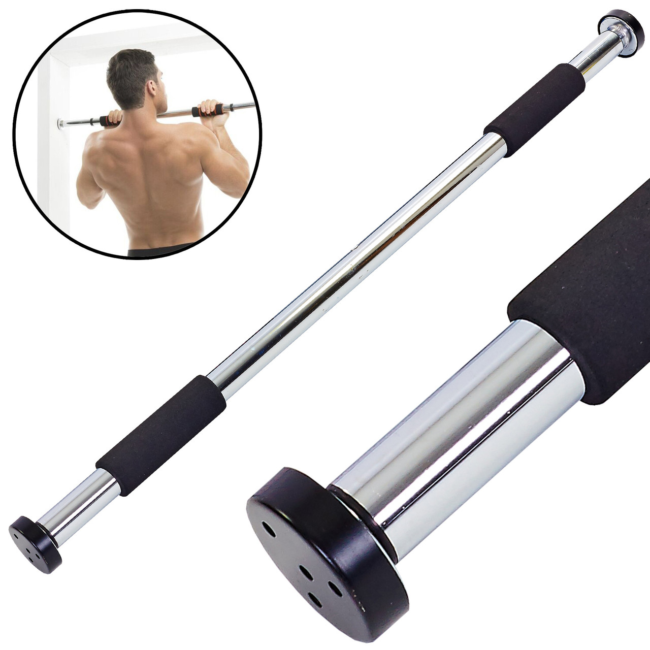 

Турник в дверной проем раздвижной Zelart My Gym 5767 80-100см Silver-Black