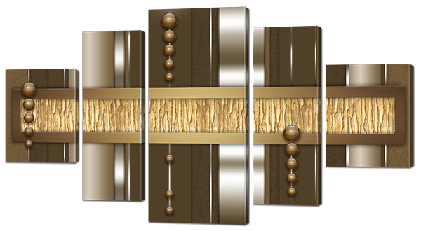

Модульная картина Interno Искусственный холст Абстракция №8 185х101см