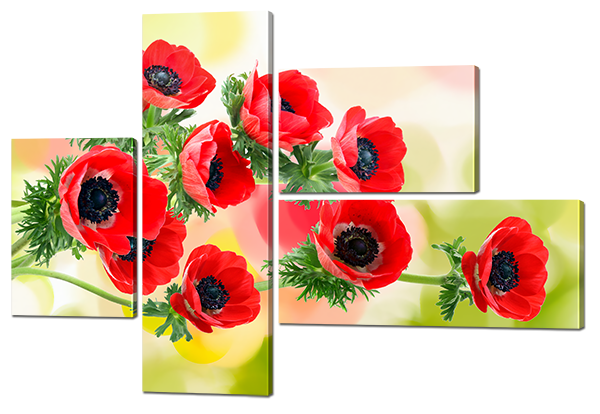 

Модульная картина Interno Холст Лето маки 110х78см