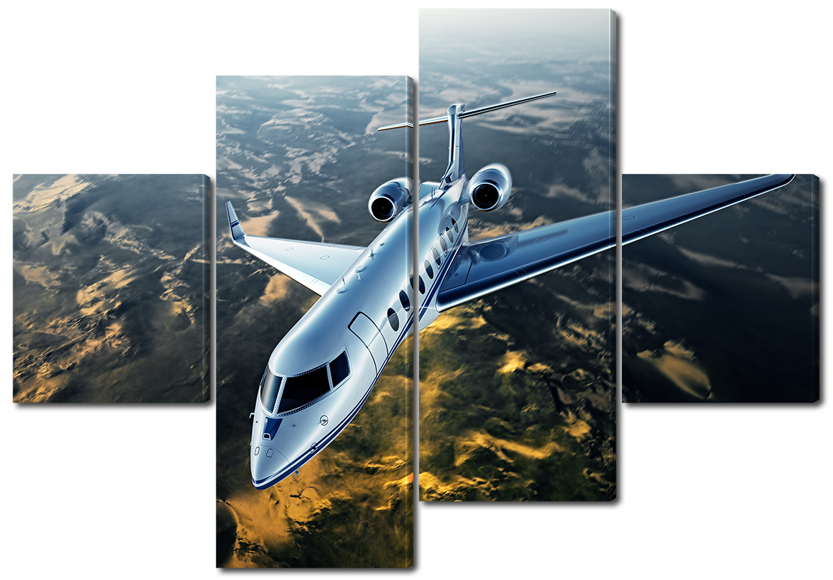 

Модульная картина Interno Холст Частный самолет 166x125см