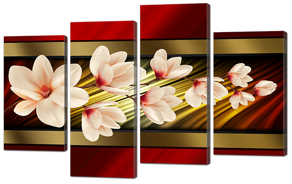 

Модульная картина Interno Эко кожа Магнолия 94x56см