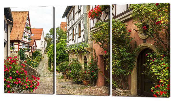 

Модульная картина Interno Холст Европейский городок 104х58см