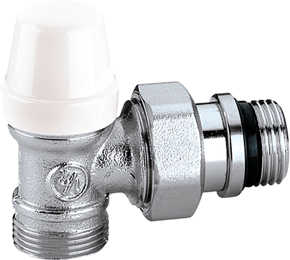

Кран радиаторный отсекающий CALEFFI М23 x 1.5 х 1/2" угловой 10 bar S.p.a. (342402)